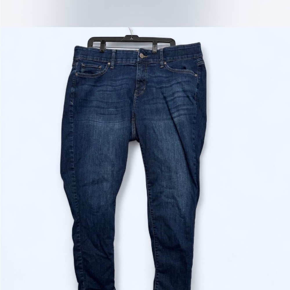 ANA Women’s Jeans Sz 20W Skinny Mid Rise Dark Wash Punk Elastic Waist Denim‎